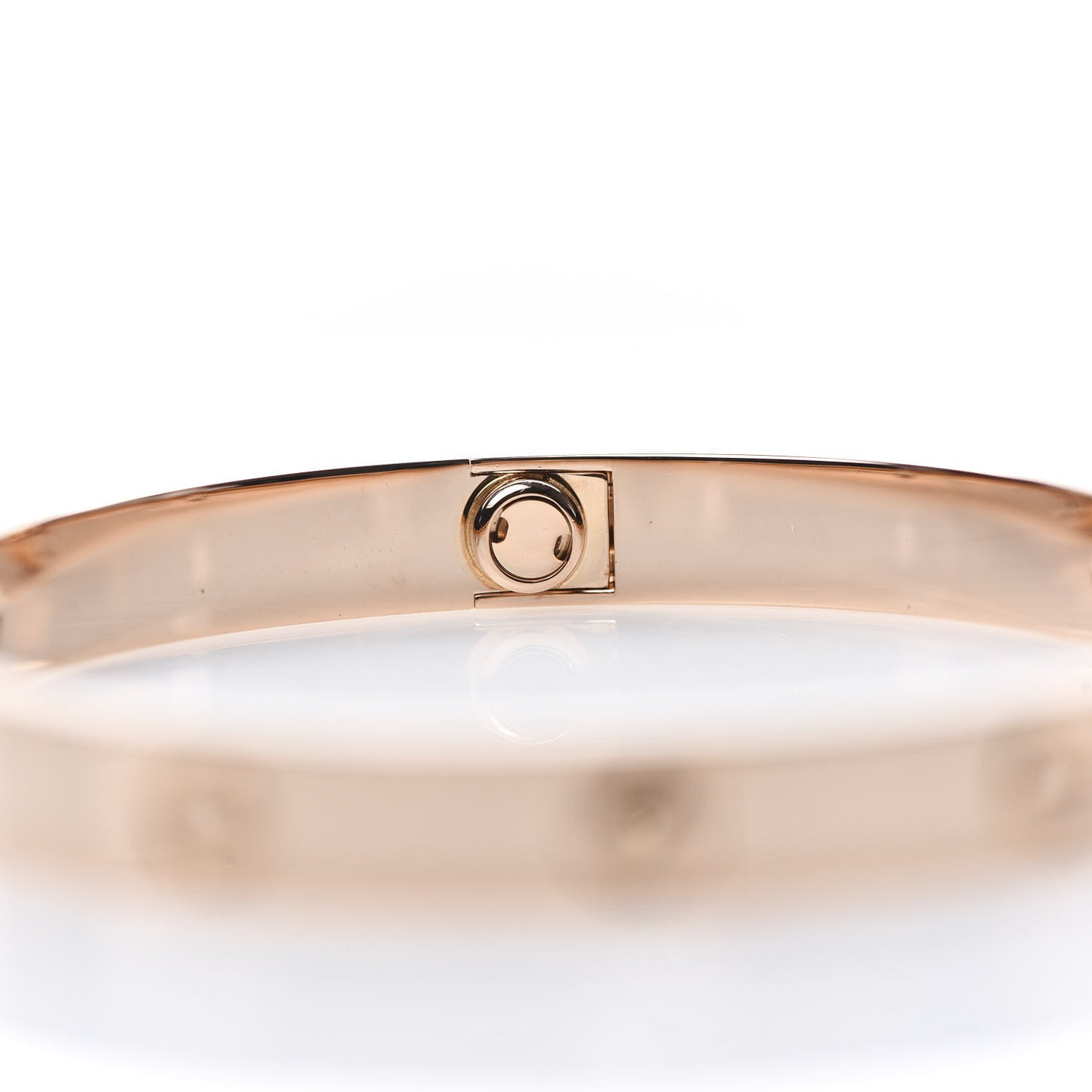 18K Pink Gold 4 Diamond LOVE Bracelet 17