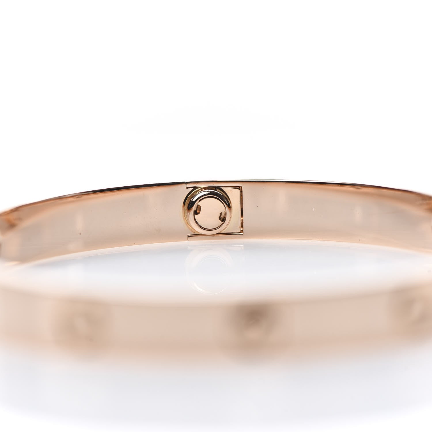 Cartier 18K Pink Gold 4 Diamond LOVE Bracelet 17 6 of 10