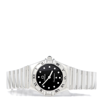 Omega Stainless Steel Diamond 22mm Constellation My Choice Quartz Watch Black 1566.56.00 3 of 6