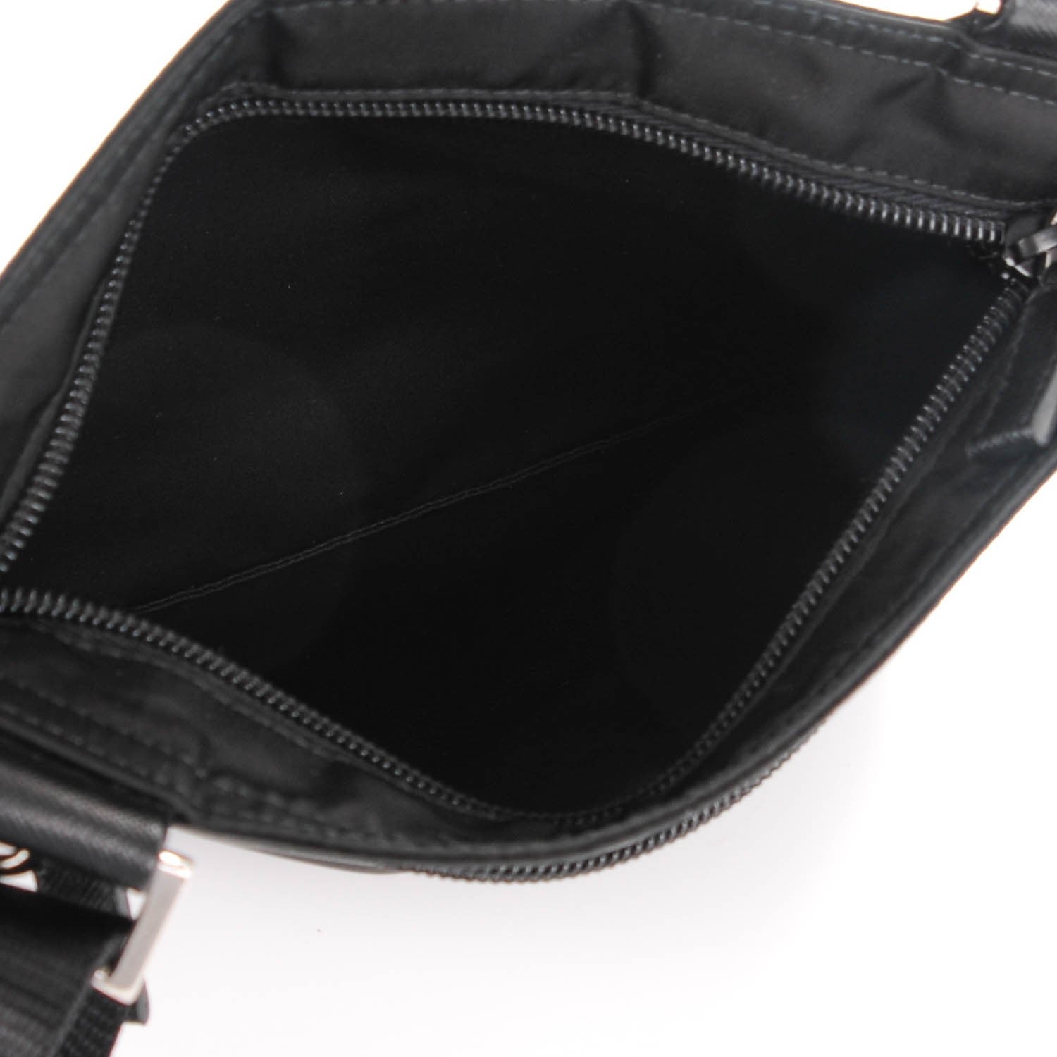 Prada Nylon Vela Flat Messenger Bag Black 5 of 7