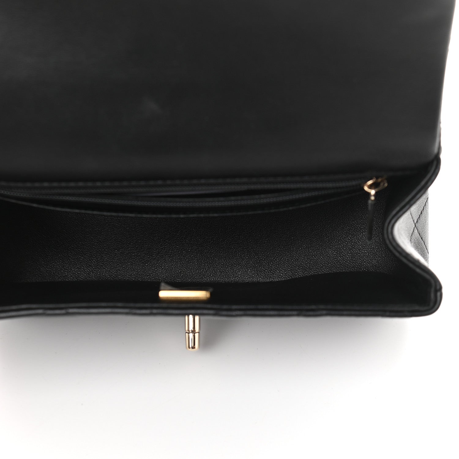 Chanel Lambskin Quilted Mini Top Handle Rectangular Flap Black 5 of 10