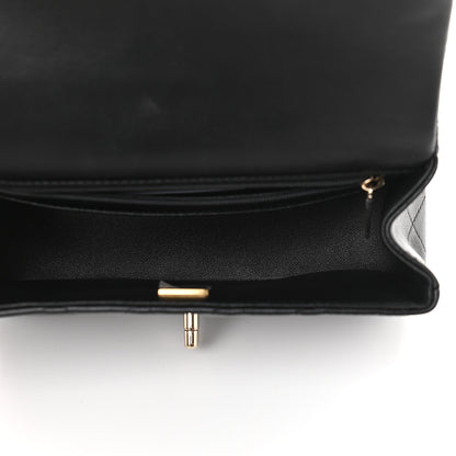 Chanel Lambskin Quilted Mini Top Handle Rectangular Flap Black 5 of 10