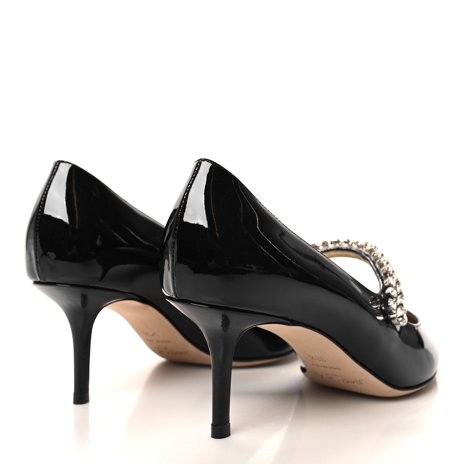Jimmy Choo Patent Crystal Bing 65 Pumps 38.5 Black 4 of 9