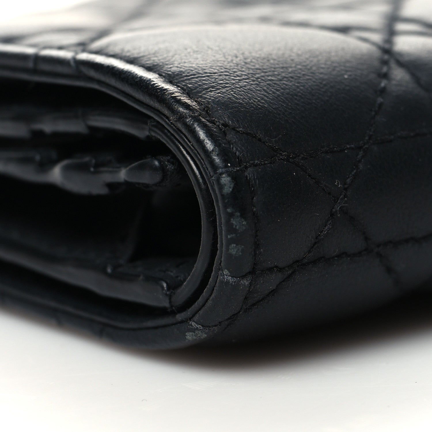 Christian Dior Lambskin Cannage Mini Lady Dior Wallet Black 12 of 12