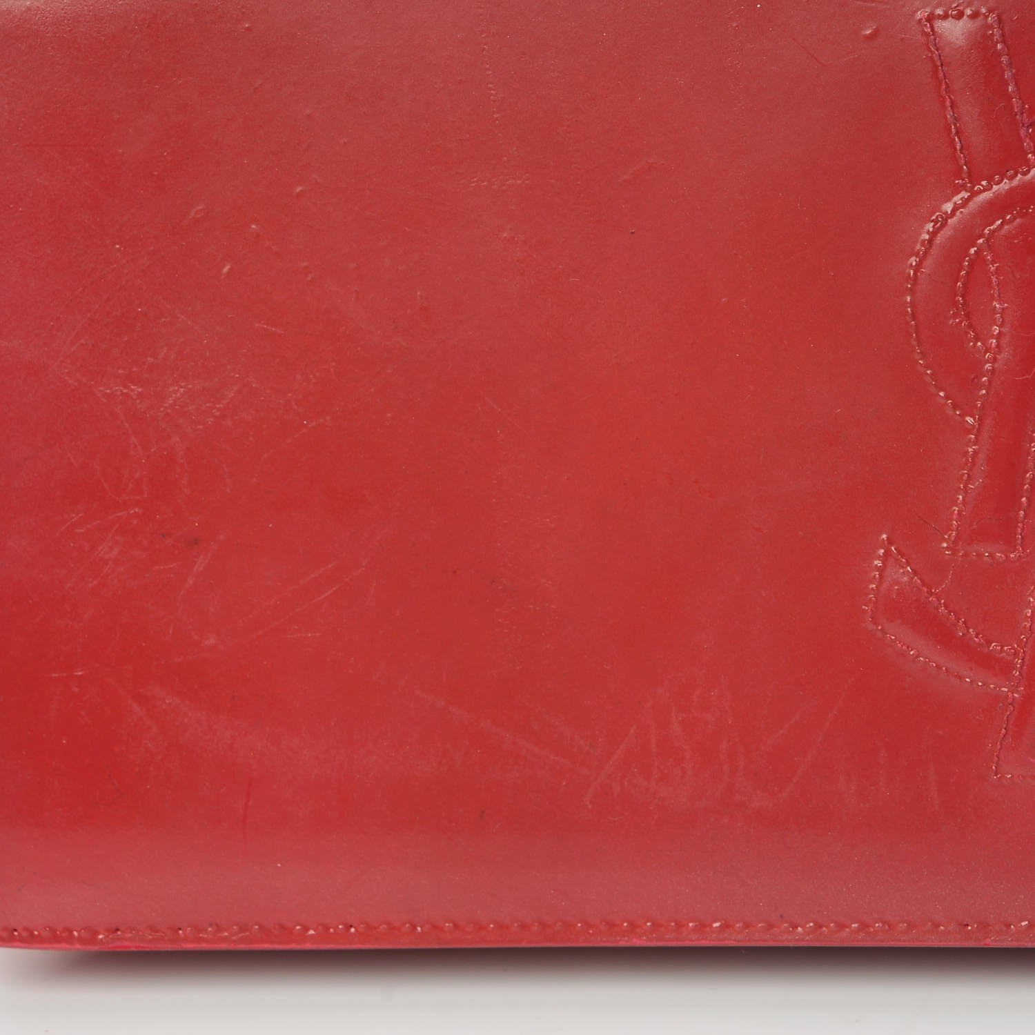 Saint Laurent Textured Patent Large Belle De Jour Clutch Fuchsia 9 of 17