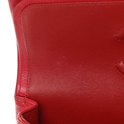Chanel Caviar Quilted Medium Double Flap Red 14 of 16