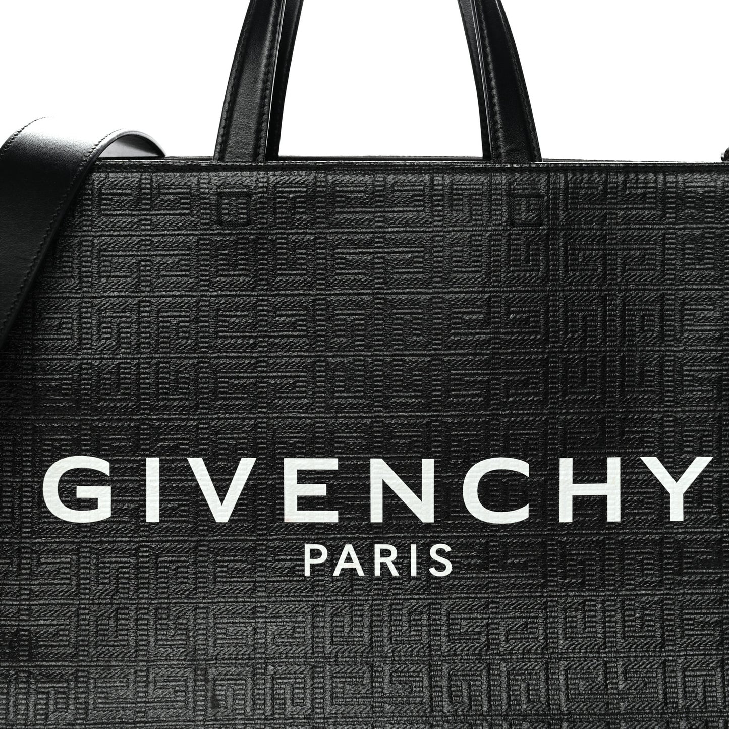 4G Coated Canvas Logo Medium G Tote Black