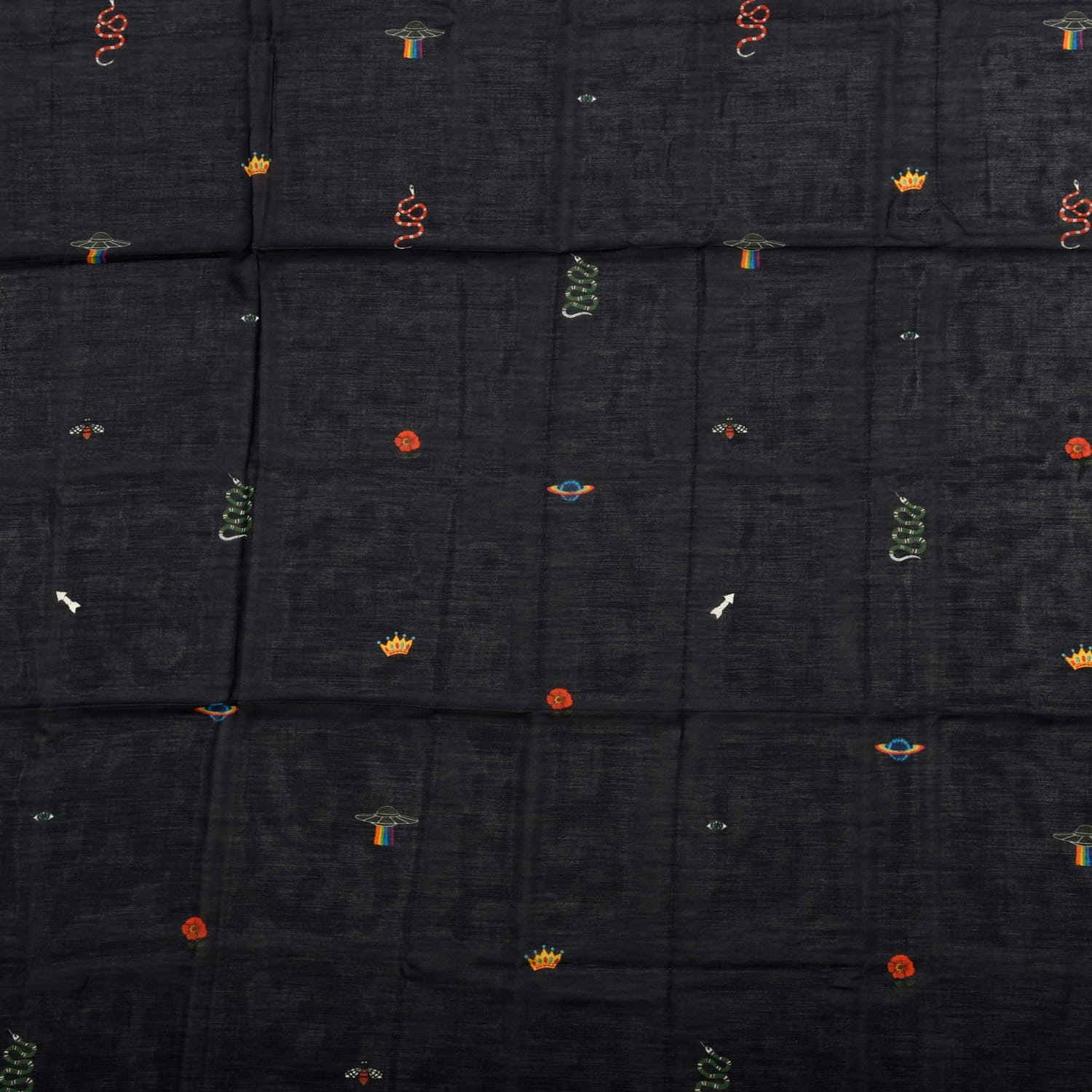 Gucci Modal Classic Mixer Shawl Black Midnight Blue 2 of 4