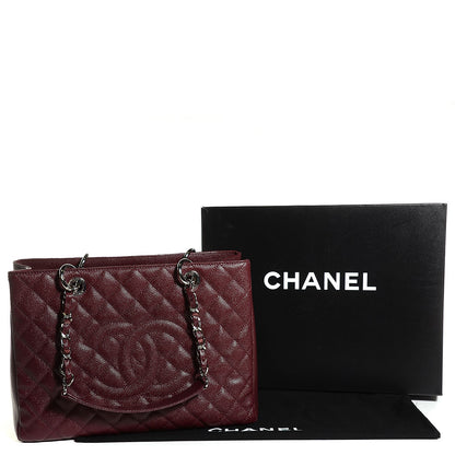 Chanel Caviar Quilted Grand Shopping Tote GST Bordeaux 4 of 8