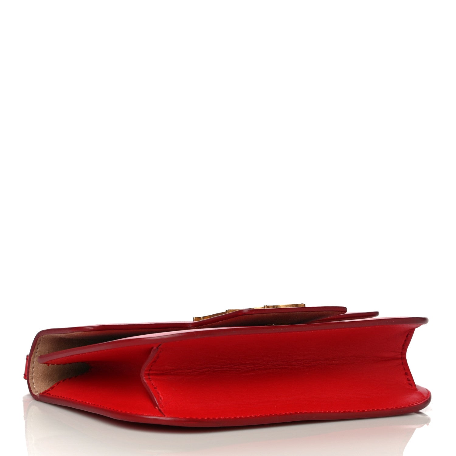 Alexander McQueen Calfskin Small Insignia Chain Flap Red 3 of 26