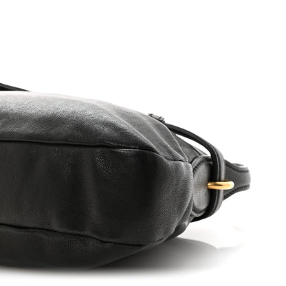 Miu Miu Nappa Aviator Regular Aventure Shoulder Bag Black 9 of 9