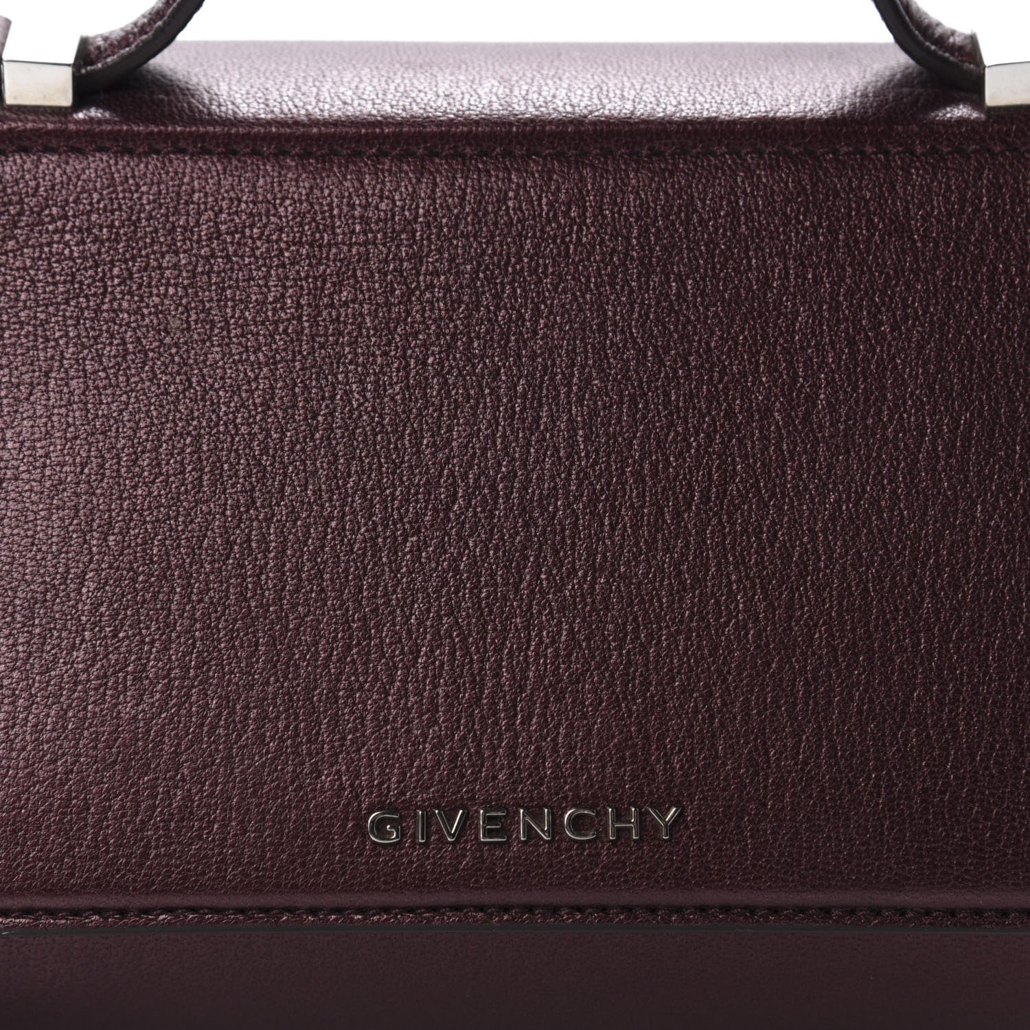 Givenchy Textured Calfskin Mini Pandora Box Chain Crossbody Bag Oxblood 10 of 10