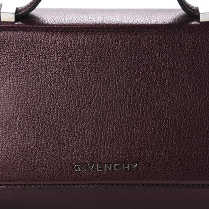 Givenchy Textured Calfskin Mini Pandora Box Chain Crossbody Bag Oxblood 10 of 10