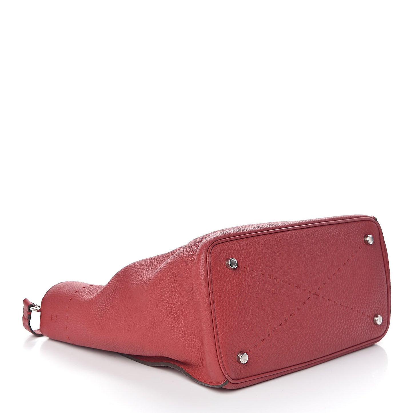 Cuoio Romano Selleria Large Anna Bucket Bag Rosso