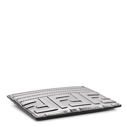 Fendi Vitello Grace FF Embossed Card Holder Black 4 of 6
