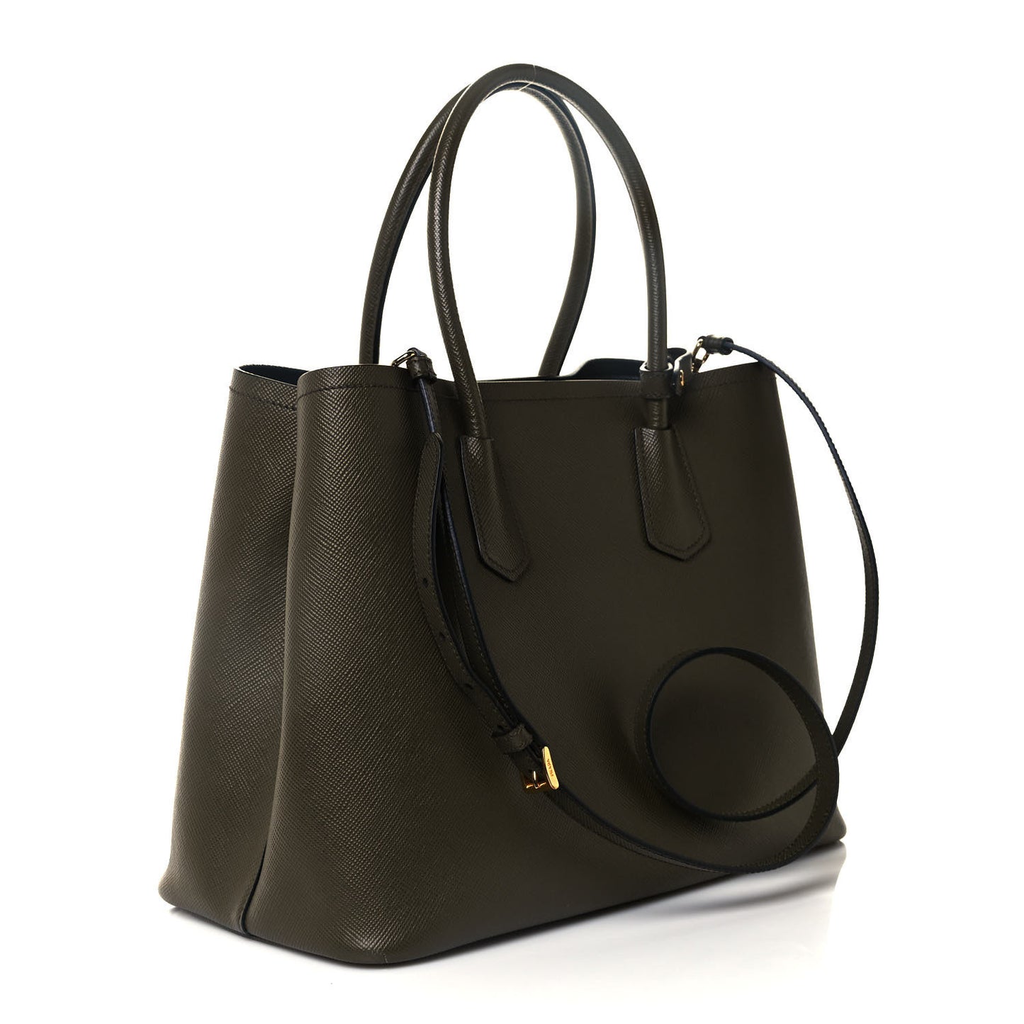 Saffiano Cuir Medium Double Bag Militare