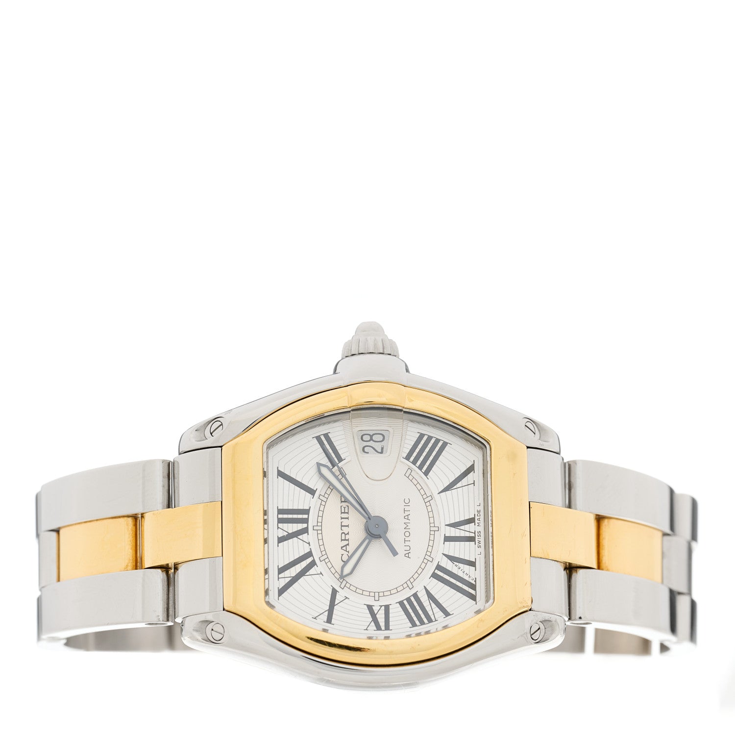 Cartier Stainless Steel 18K Yellow Gold 37mm Roadster Automatic Watch 2 of 5