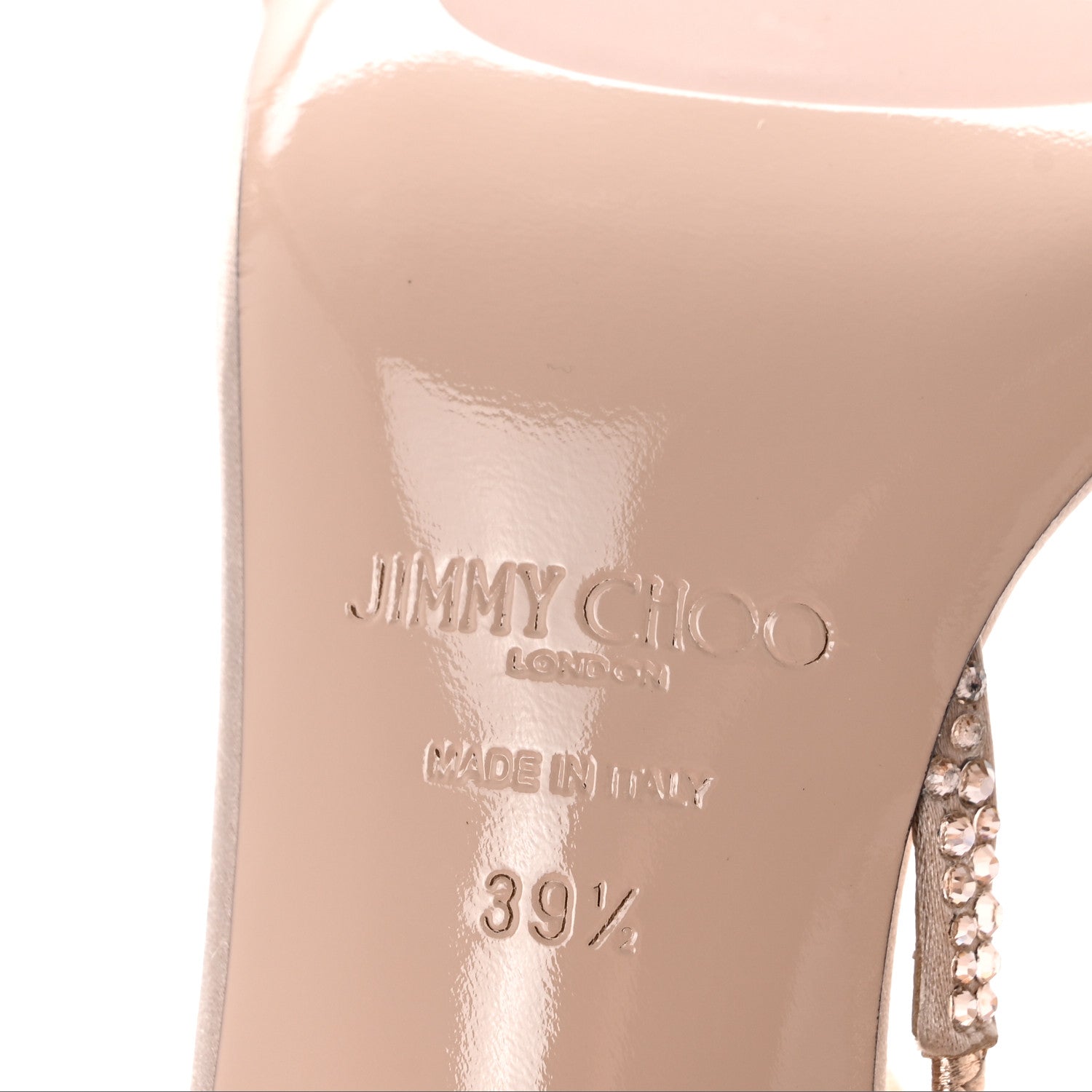 Jimmy Choo Satin Crystal Etana 80 Sandals 39.5 Macaron 7 of 11