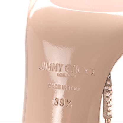 Jimmy Choo Satin Crystal Etana 80 Sandals 39.5 Macaron 7 of 11