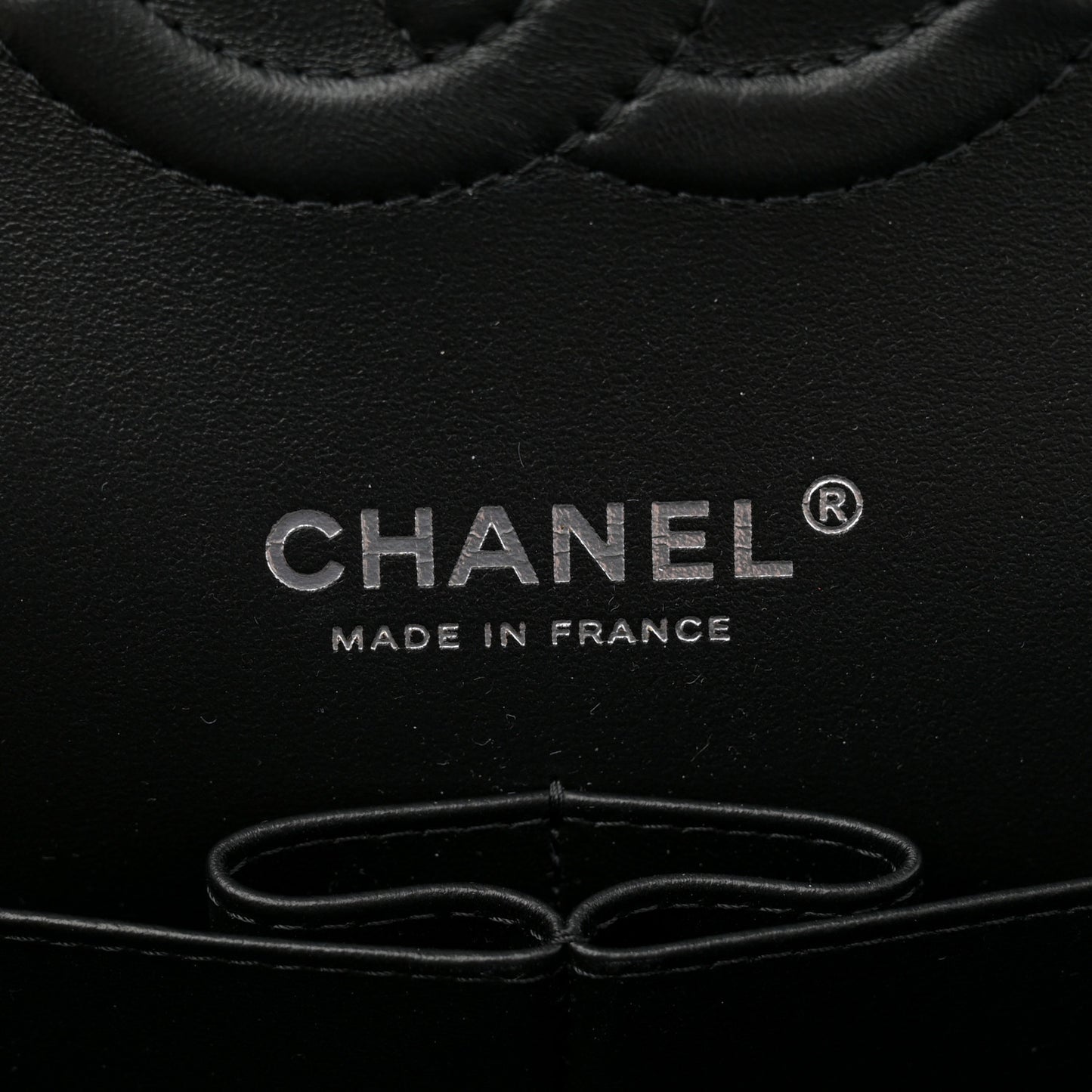 Printed Denim Quilted Flower Medium Double Flap Black