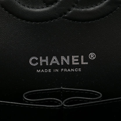 Chanel Printed Denim Quilted Flower Medium Double Flap Black 6 of 11