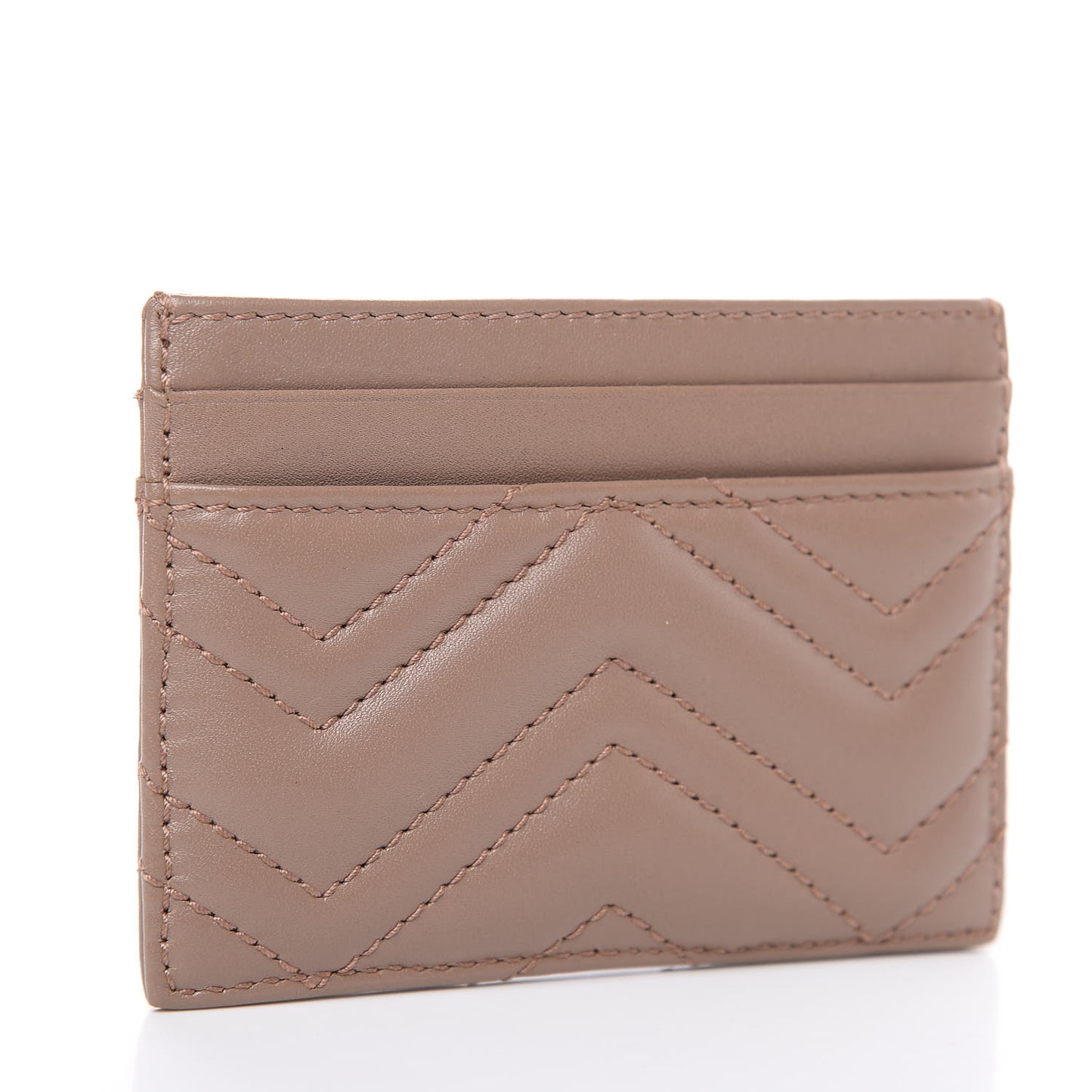 Calfskin Matelasse GG Marmont Card Holder Porcelain Rose