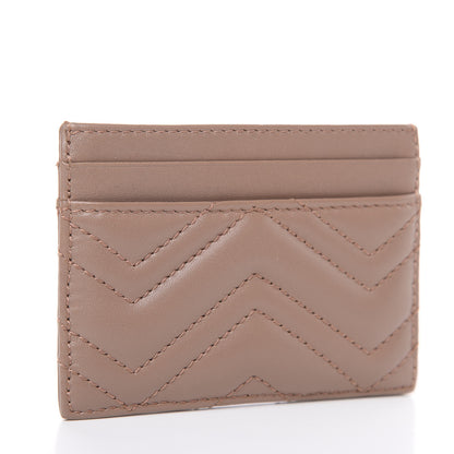 Gucci Calfskin Matelasse GG Marmont Card Holder Porcelain Rose 3 of 8