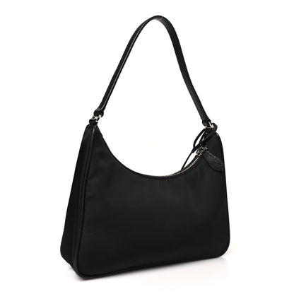 Prada Tessuto Nylon Saffiano Mini Re-Edition 2005 Bag Black 4 of 13
