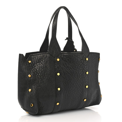 Jimmy Choo Grained Calfskin Studded Lockett Shopper Tote Black 3 of 9