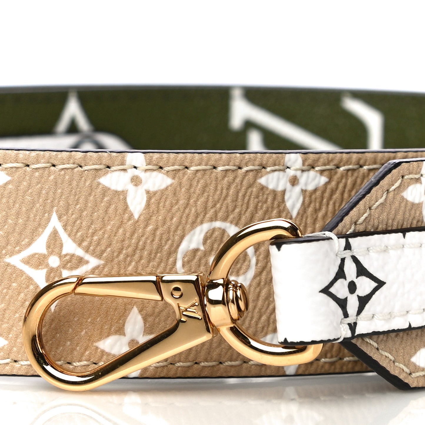 Monogram Giant Bandouliere Shoulder Strap Kaki