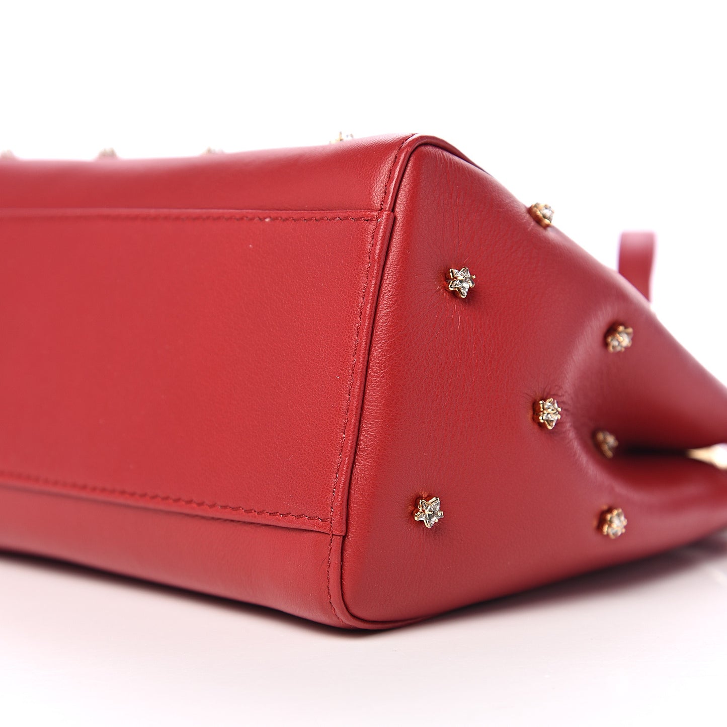 Nappa Crystal Stars Studded XS Peekaboo Iconic Satchel Fragola