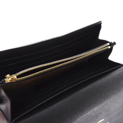 Louis Vuitton Calfskin Reverse Monogram Column Sarah Wallet Black 5 of 11