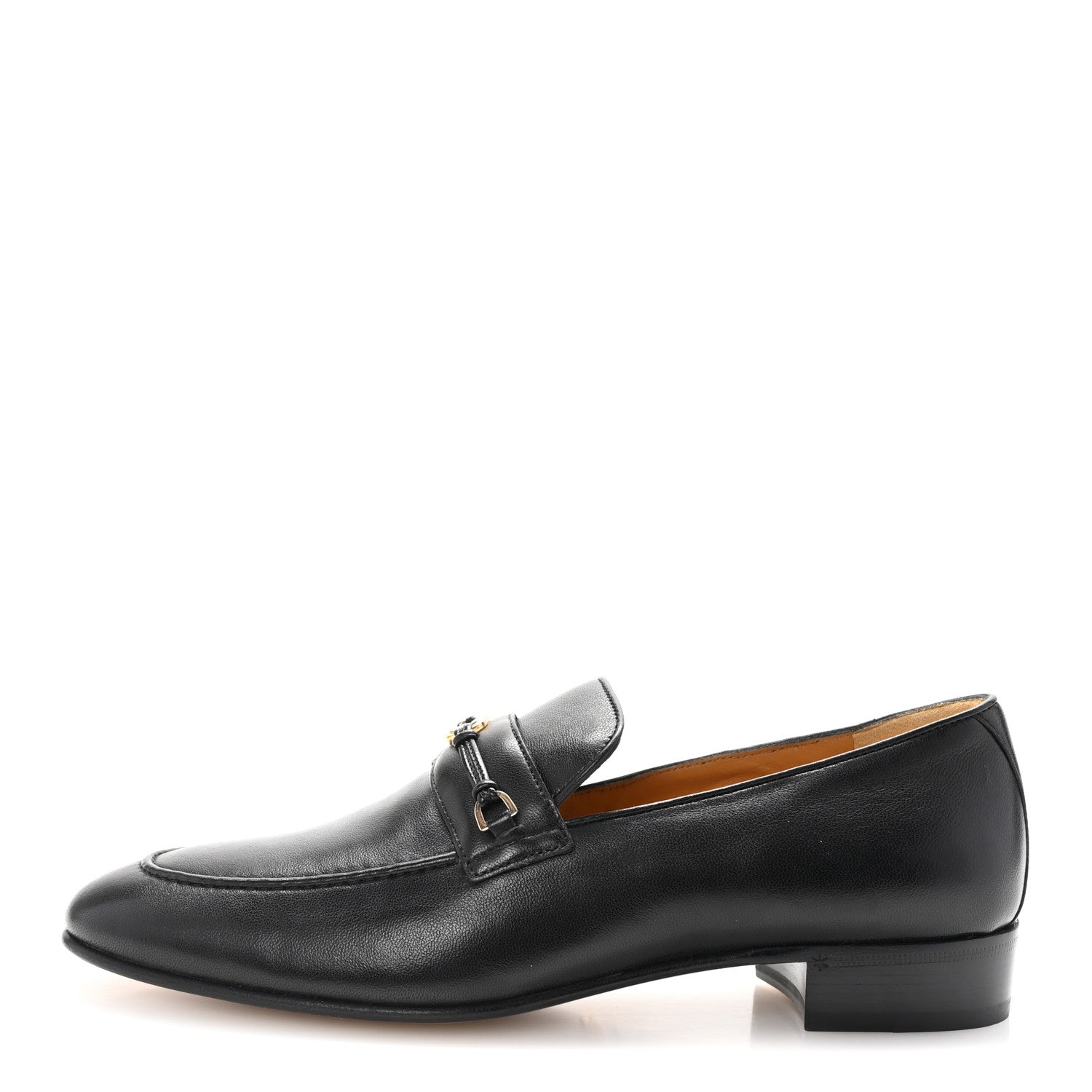Saint Laurent GUCCI Calfskin Womens Interlocking G Horsebit Loafers 40 Black 40 Black 1 of 10