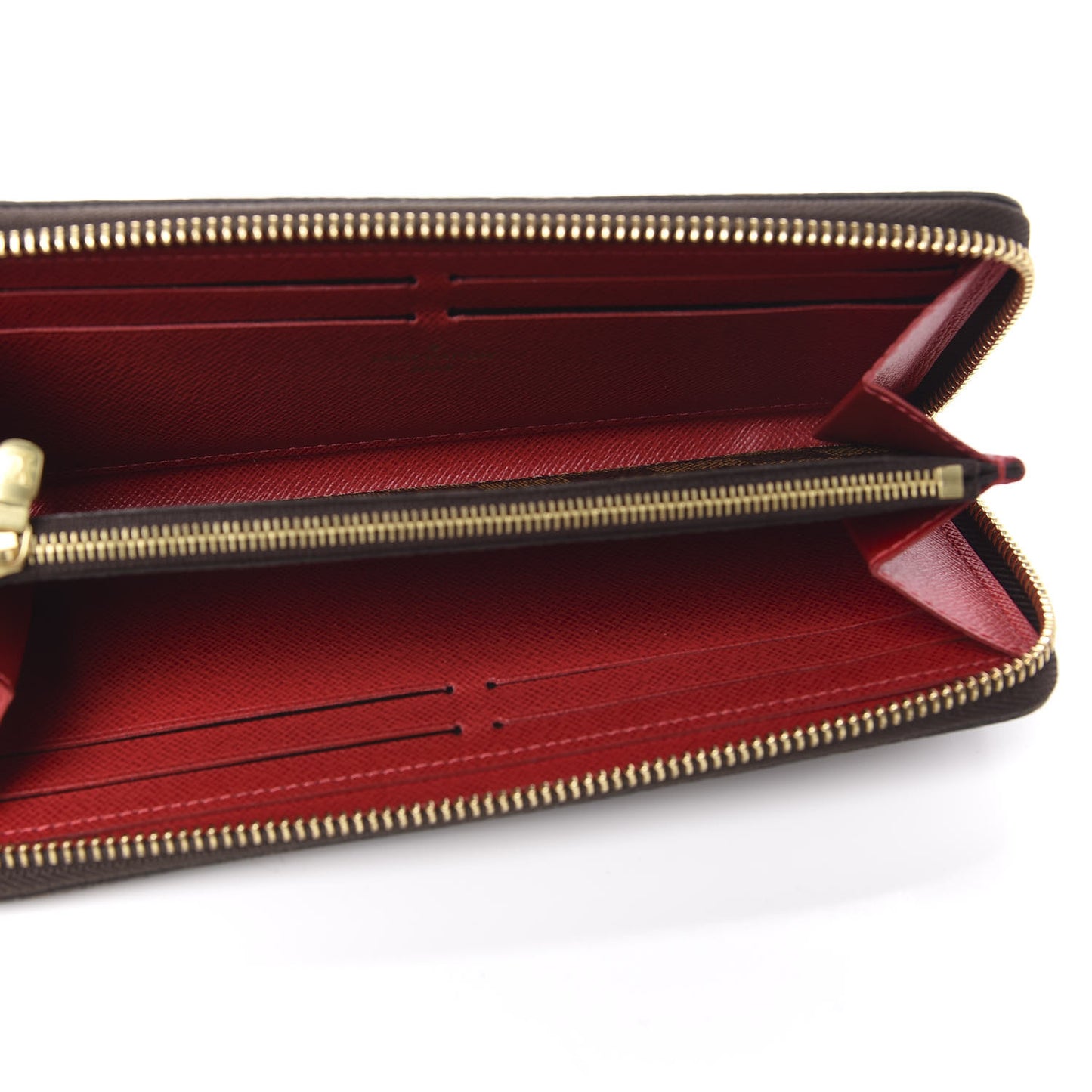 Damier Ebene Clemence Wallet Cherry