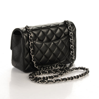 Chanel Lambskin Quilted Mini Rectangular Flap Black 3 of 7