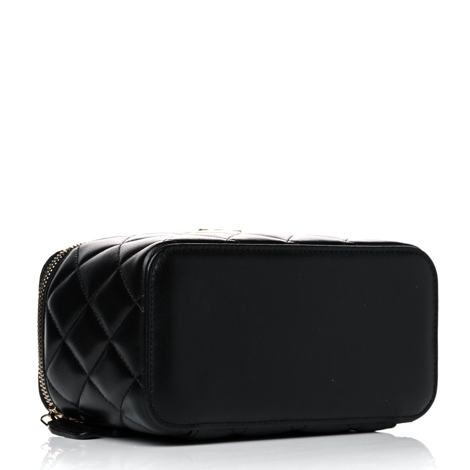 Chanel Lambskin Quilted Small Top Handle Vanity Case With Chain Black 4 of 13