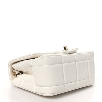 Chanel Lambskin Resin Crystal Square Quilted Monacoco Mini Square Flap White 4 of 10