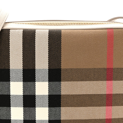 Burberry Calfskin House Check Large Camera Bag Limestone 9 of 11