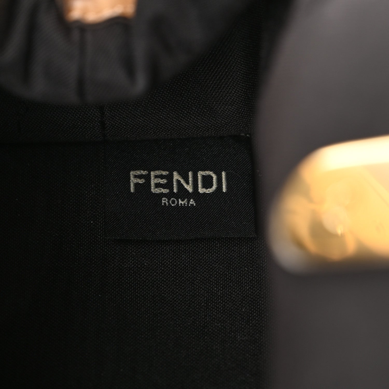 Fendi Raffia Chenille Shiny Nappa FF 1974 Small Fendi First Natural White Miele Scuro 8 of 12