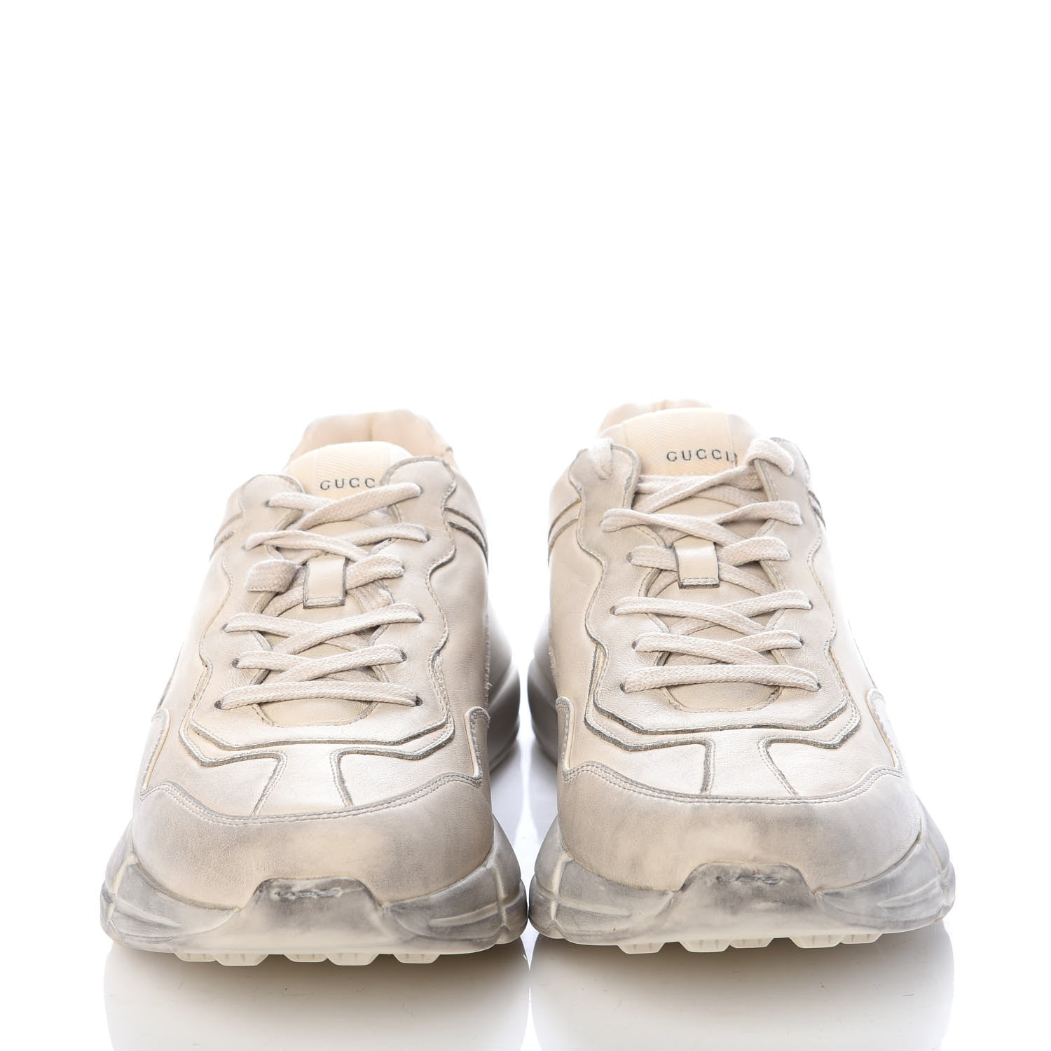 Gucci Soft Calfskin Mens Rhyton Sneakers 9.5 Ivory 2 of 11