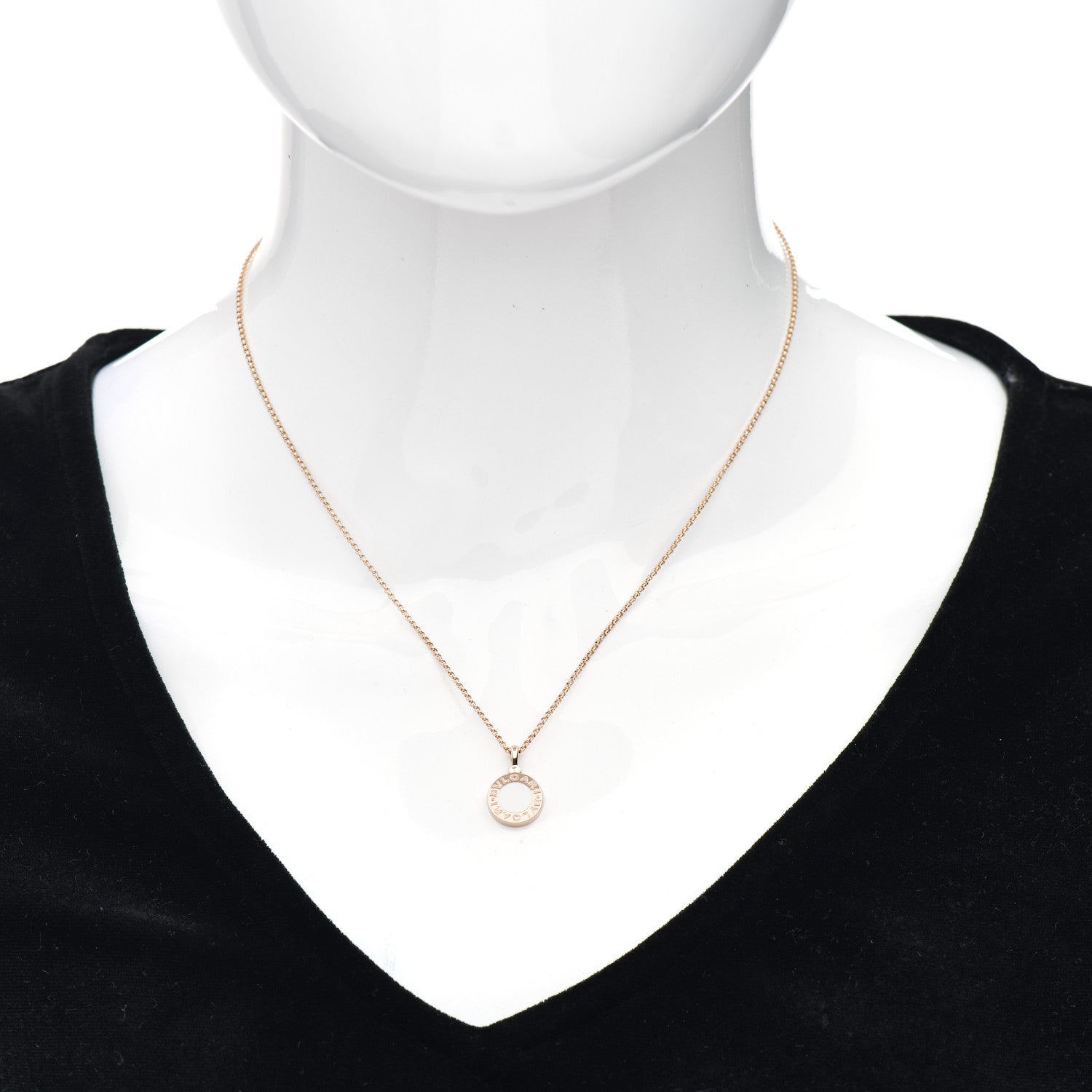 Bulgari 18K Rose Gold Mother of Pearl BVLGARI BVLGARI Pendant Necklace 2 of 5