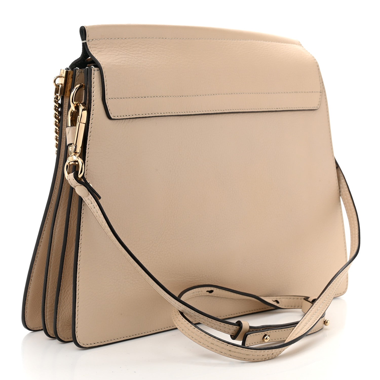 Chloe Calfskin Pineapple Perforated Medium Faye Shoulder Bag Abstract White 3 of 12