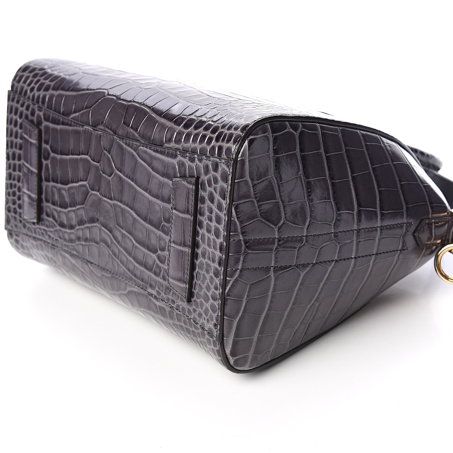 Givenchy Calfskin Crocodile Embossed Small Antigona Storm Grey 8 of 9