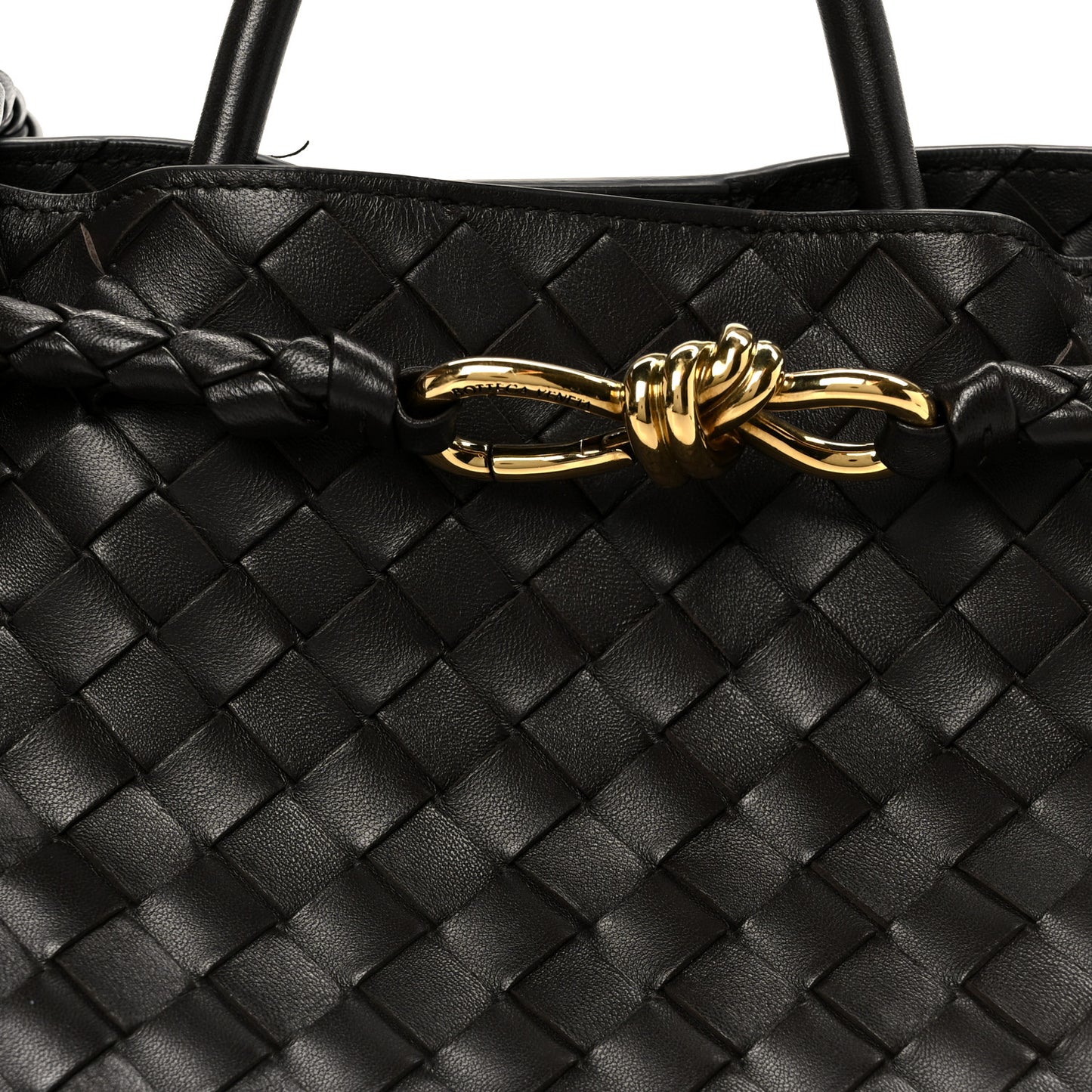 Nappa Intrecciato Medium Andiamo Shoulder Bag Fondant