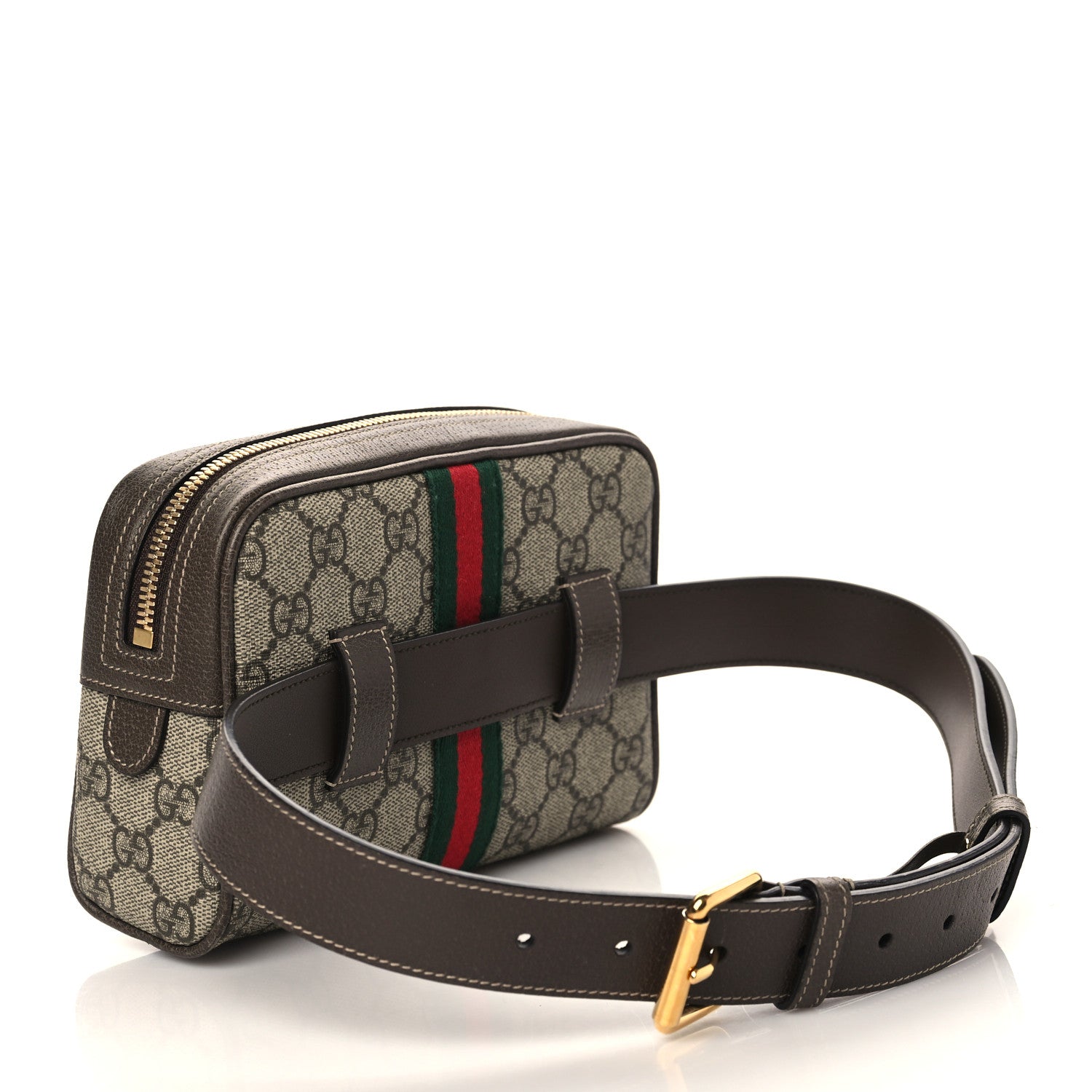 Gucci GG Supreme Monogram Web Small Ophidia Belt Bag 75 30 Dark Brown 3 of 8