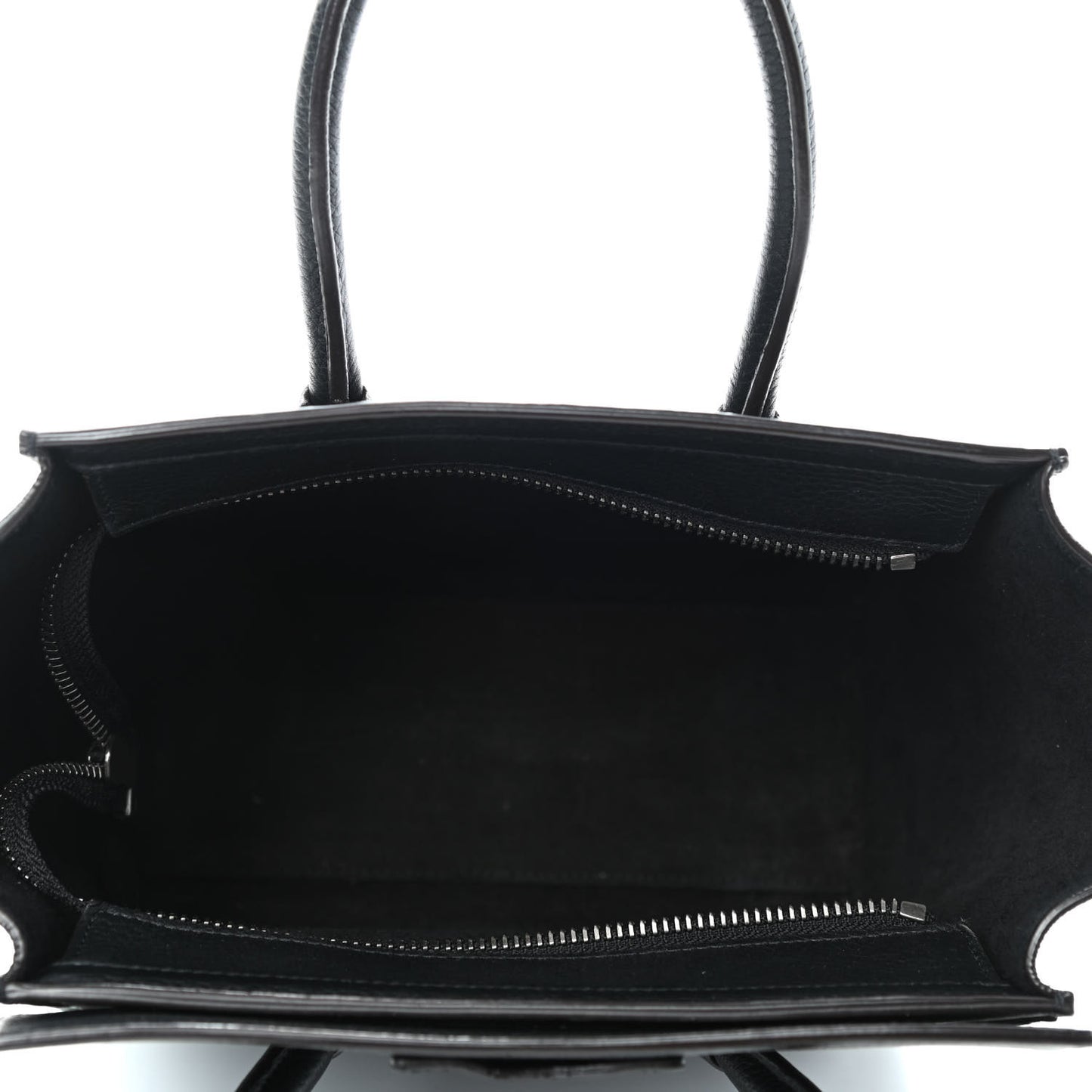 Drummed Calfskin Nano Luggage Black