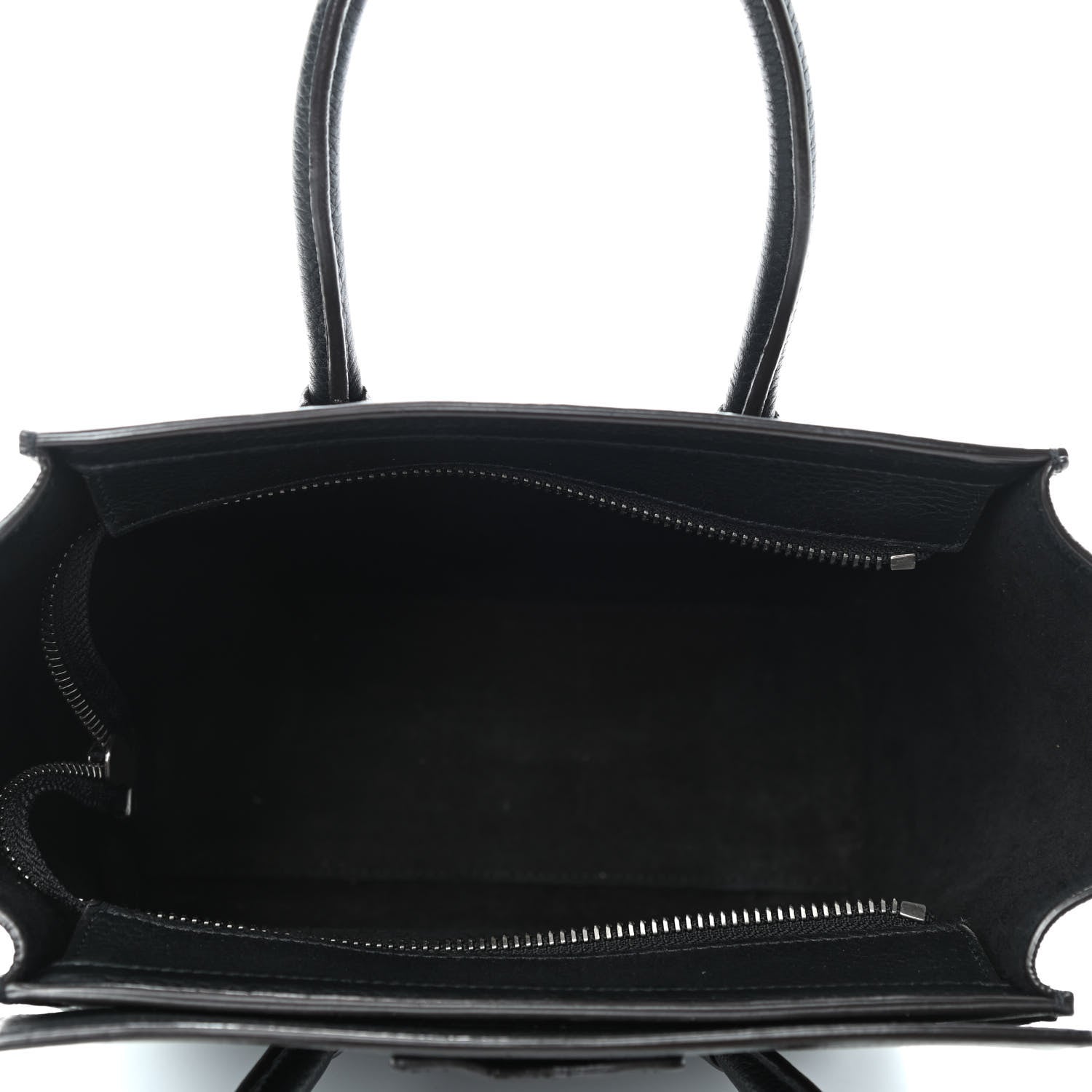 Celine Drummed Calfskin Nano Luggage Black 4 of 7