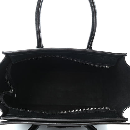 Celine Drummed Calfskin Nano Luggage Black 4 of 7