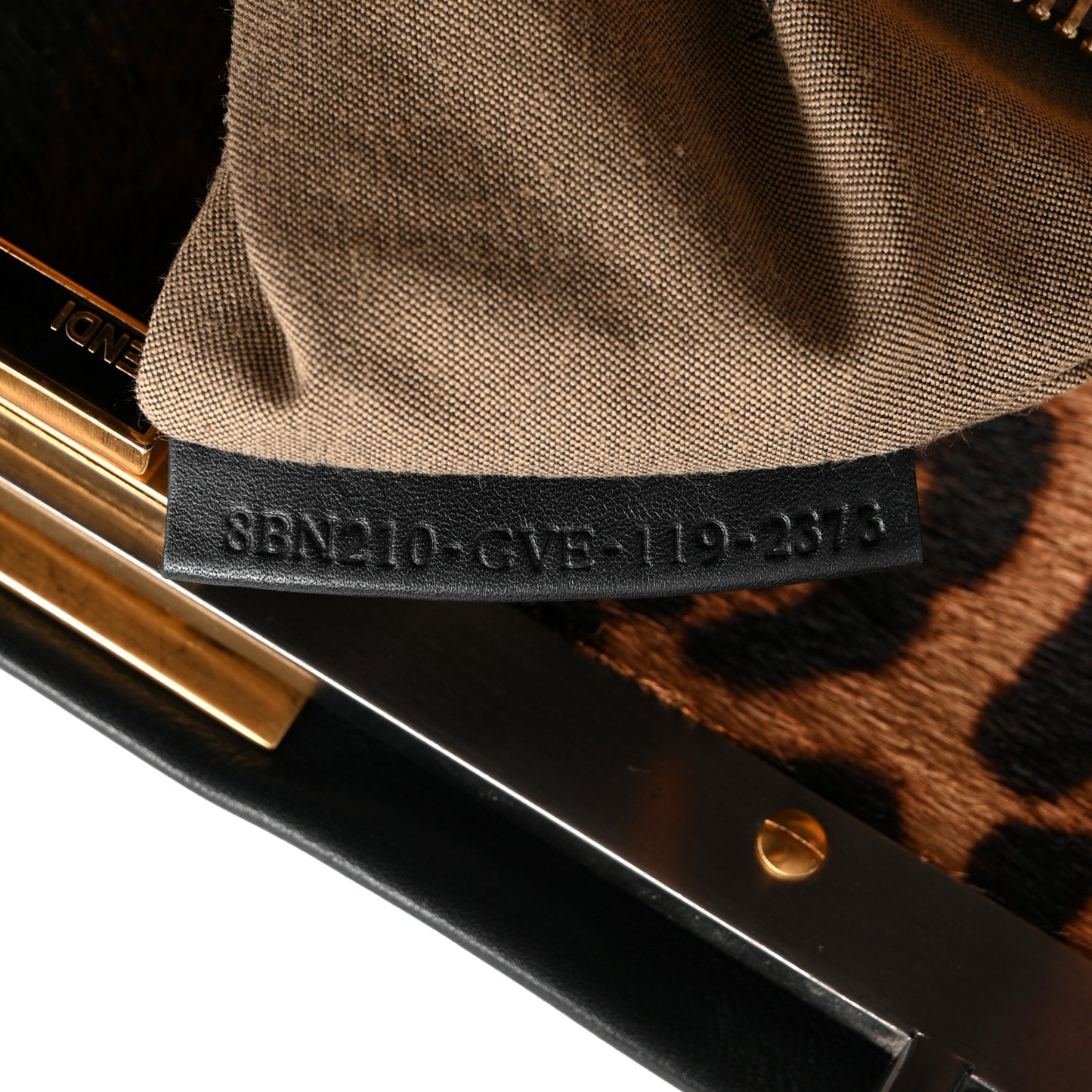 Calfskin Calf Hair Leopard Print Large Peekaboo Iconic Satchel Black