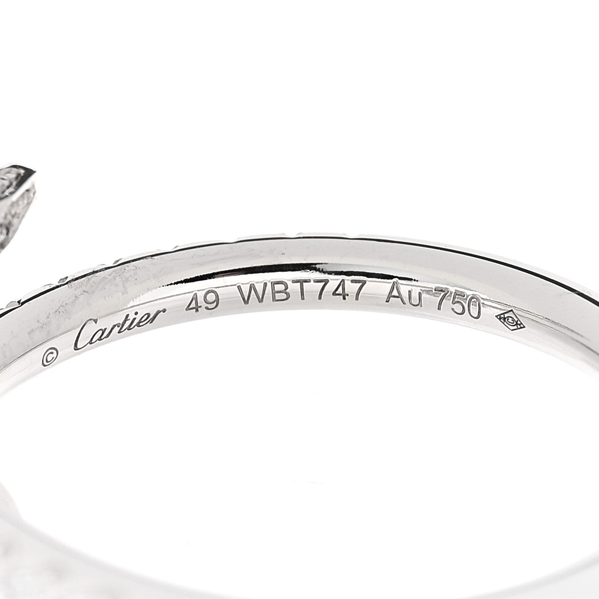 Cartier 18K White Gold Diamond Juste Un Clou Paved Ring 49 5 5 of 6